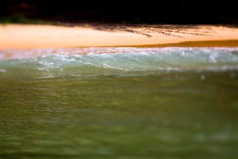 Wave on the coastline and beautiful beach of Vietnam. Stock Photos