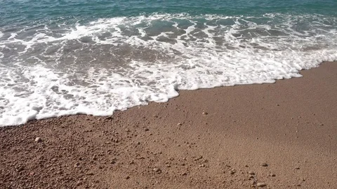 The wave coming to the beach Stock Footage 111723694