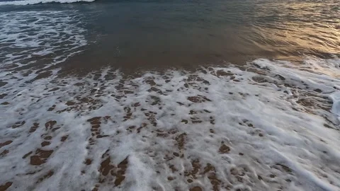 Wave coming into beach shore Stock Footage 206182503