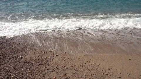 The wave coming to the beach in slow motion Stock Footage 111659968