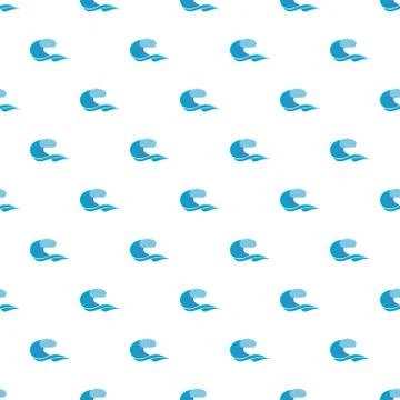 Wave composition pattern seamless Illustrazione stock