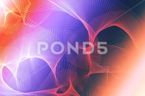 Wave Composition With Soft Glow And Colorful Gradient Motion Effects PSD 템플릿