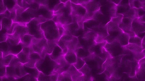 Wave with connecting dots and lines on dark background. Abstract futuristic.. Illustration