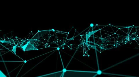 Wave of connection network dots of innovative creation Stock Illustration