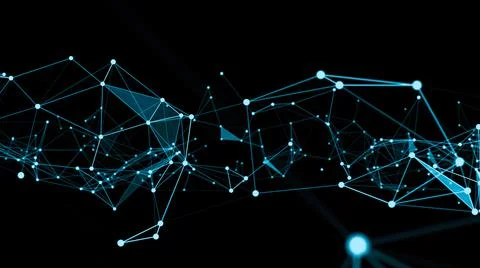 Wave of connection network dots of innovative creation Stock Illustration