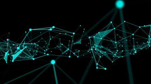 Wave of connection network dots of innovative creation Stock Illustration
