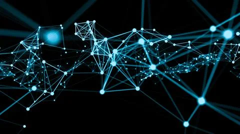 Wave of connection network dots of innovative creation Stock Illustration