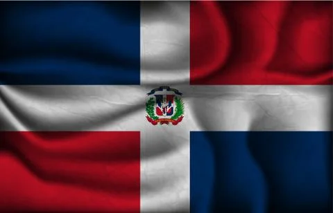 Wave country flag with shadows Stock Illustration
