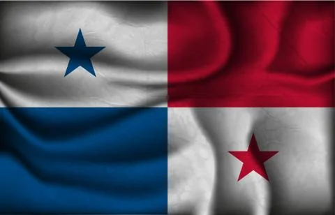 Wave country flag with shadows Stock Illustration