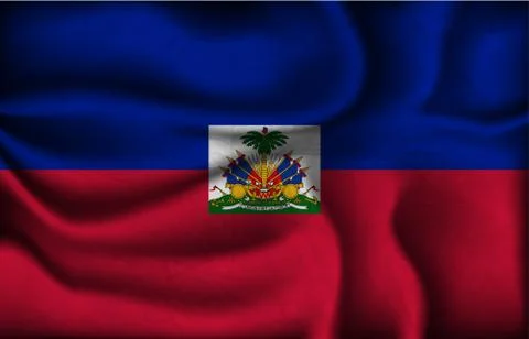 Wave country flag with shadows Stock Illustration