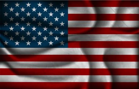 Wave country flag with shadows Stock Illustration