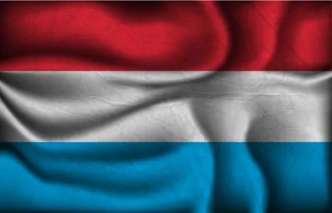 Wave country flag with shadows Stock Illustration