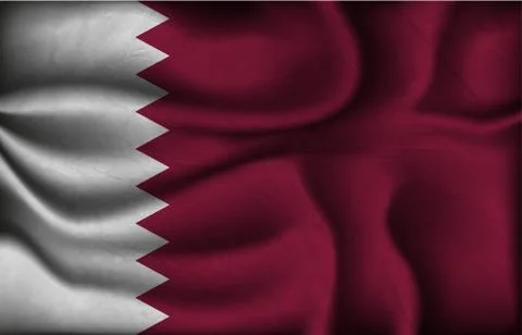 Wave country flag with shadows Stock Illustration