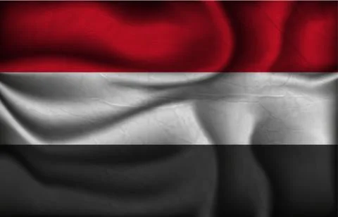 Wave country flag with shadows Stock Illustration