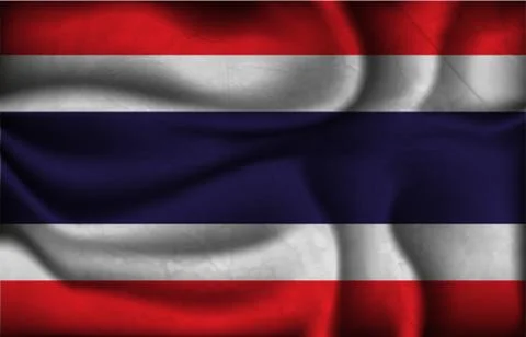 Wave country flag with shadows Stock Illustration