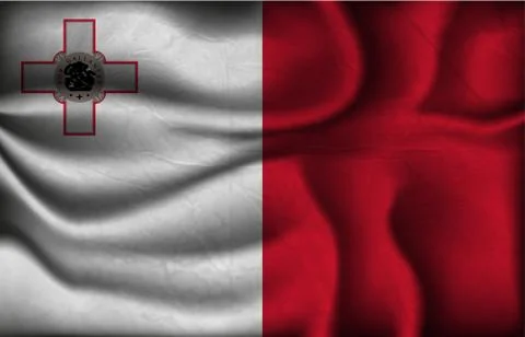 Wave country flag with shadows Stock Illustration