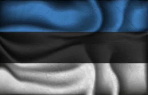 Wave country flag with shadows Stock Illustration