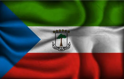 Wave country flag with shadows Illustrazione stock