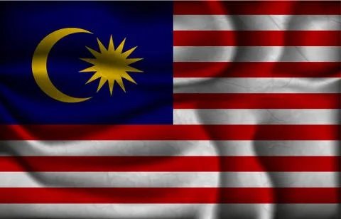 Wave country flag with shadows Stock Illustration