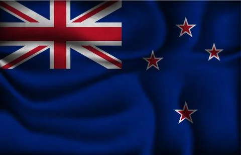 Wave country flag with shadows Stock Illustration