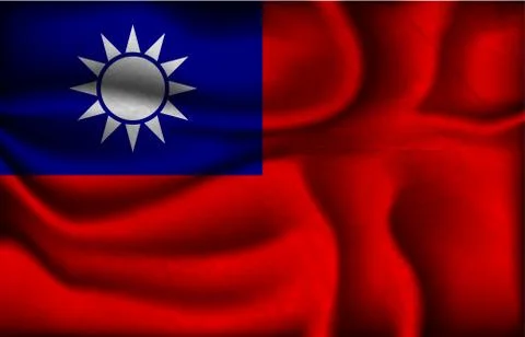 Wave country flag with shadows Stock Illustration