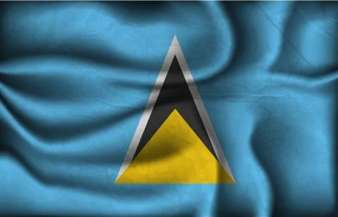 Wave country flag with shadows Stock Illustration