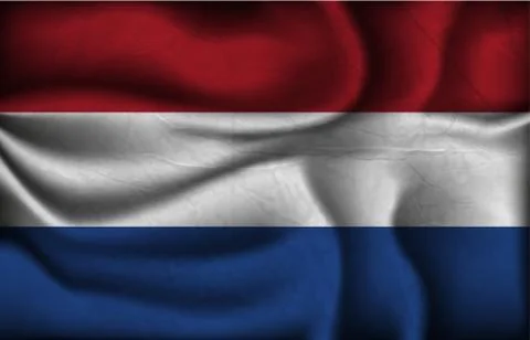 Wave country flag with shadows Stock Illustration
