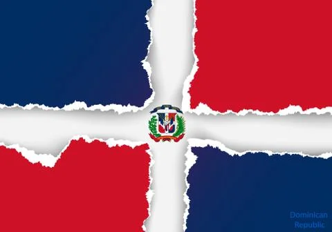 Wave country flag with shadows Stock Illustration