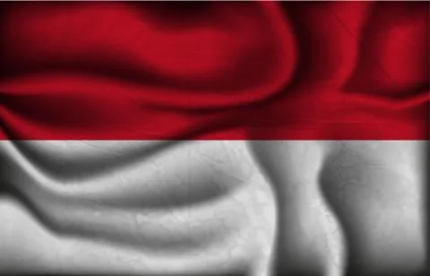 Wave country flag with shadows Stock Illustration