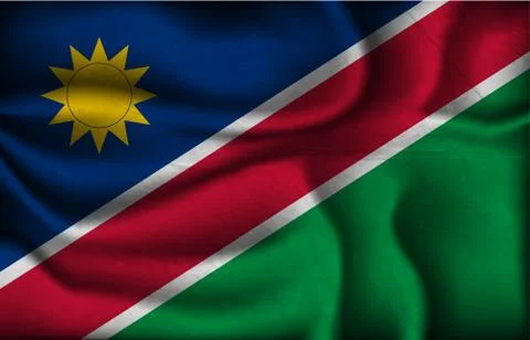 Wave country flag with shadows Stock Illustration