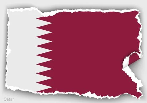 Wave country flag with shadows Stock Illustration