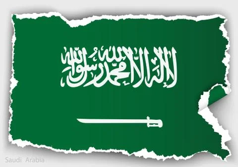Wave country flag with shadows Stock Illustration