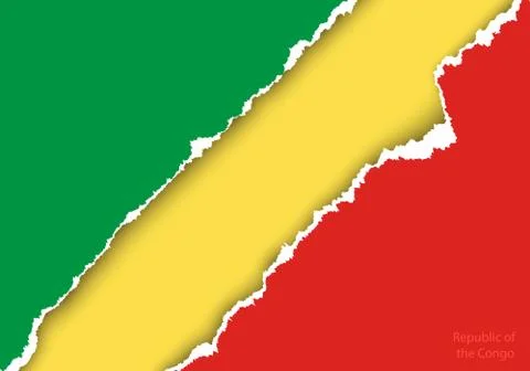 Wave country flag with shadows Stock Illustration