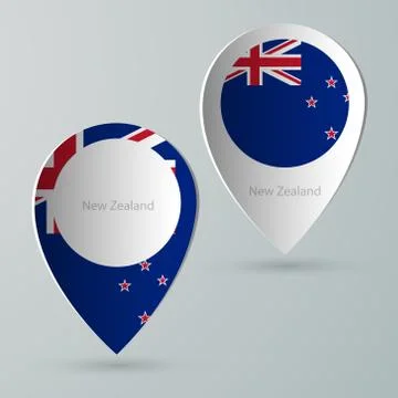 Wave country flag with shadows Stock Illustration