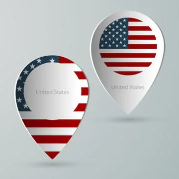 Wave country flag with shadows Stock Illustration