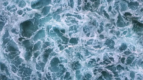 Wave crash on shore, Bali beach swimming, ocean surfing Видео 289420574