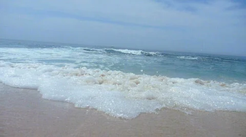 Wave Crashes Over Camera Stock Footage 736040