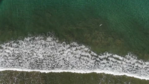 Wave crashing cinematically Stock Footage 141781860