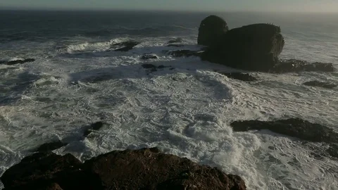 Wave crashing Stock Footage 77053317