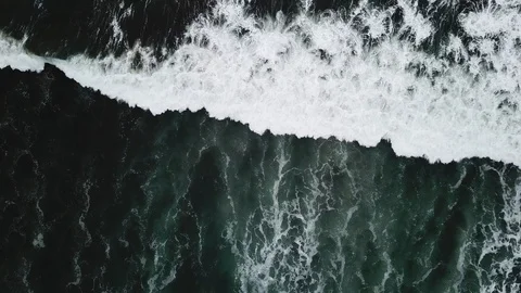 Wave Crashing From High Above Stock Footage