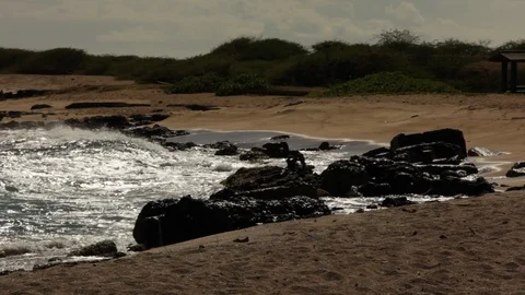 Wave Crashing Onto The Shore Stock Footage 104807723