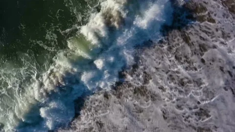 WAVE CRASHING ON SHORE Stock Footage 133849042