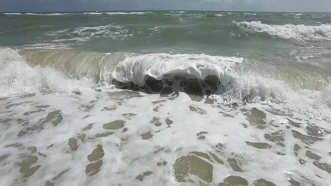 The Wave Crashing Slow Motion. Stock Footage 160115985