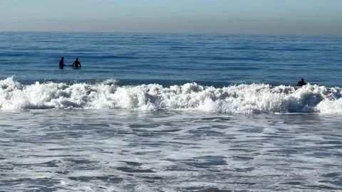Wave Crashing on Surfer Stock Footage 228890765