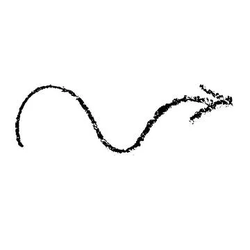 Wave Crayon Hand Drawn Arrow Ilustração Stock