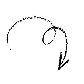 Wave Crayon Hand Drawn Arrow イラスト素材