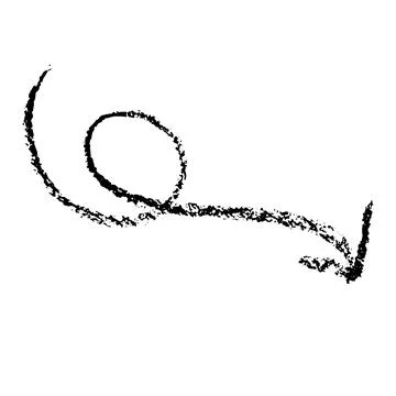 Wave Crayon Hand Drawn Arrow イラスト素材