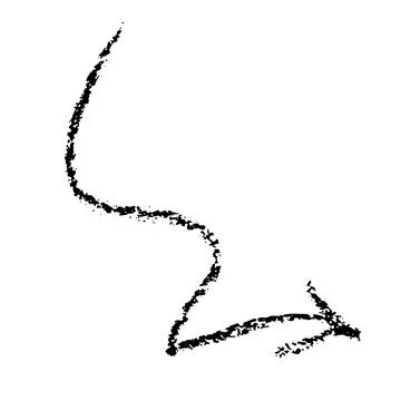 Wave Crayon Hand Drawn Arrow Stockillustratie