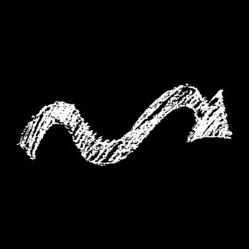 Wave Crayon Hand Drawn Arrow イラスト素材