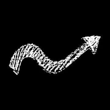 Wave Crayon Hand Drawn Arrow Stockillustratie